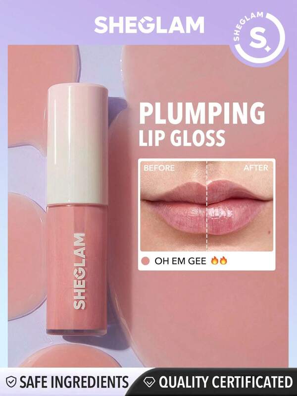 SHEGLAM Hot Goss Plumping Lip GlossOh Em Gee Instant Volumising Tinted