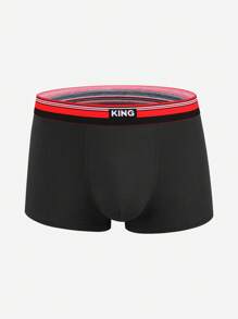 Men 3pcs Letter Tape Waistband Boxer Brief - Multicolor - View 3