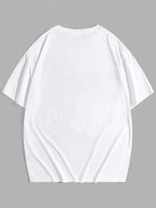 Nomouthh ROMWE MEN Guys Cotton Skull Graphic Tee - White - View 2