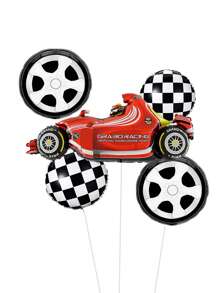 5pcs Motorcycle Shaped Decorative Balloon - Multicolor - View 2