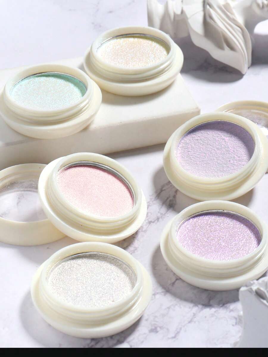 FULL BEAUTY 1pc Solid Aurora Pearl White Nail Glitter Powder DIY Nail Charms Nail Gems Nail Supplies - White - View 1