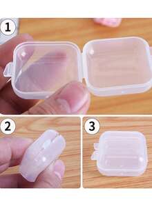 5pcs/set Plastic Jewelry Box, Minimalist Clear Jewelry Storage Box For Home And Travel - Clear - View 4