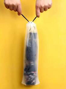 Borsa portaombrello riutilizzabile e portatile, impermeabile in EVA con cordoncino, organizer, protezione ombrello, protezione solare, ombra esterna, ombrello carino per camper, donna, uomo, bambino, viaggio essenziale, pieghevole, grande, piccolo, medio, impermeabile, leggero, regalo per insegnante, mamma, papà, Natale, portatile, trasparente, mini, tasca