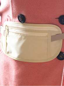 1入隱形迷你防水跑步腰包，多功能超薄旅行手機包男女適用