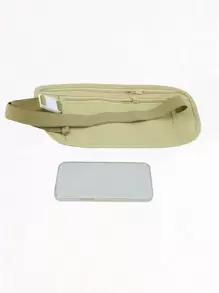 1入隱形迷你防水跑步腰包，多功能超薄旅行手機包男女適用