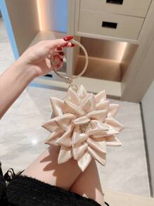 Bolsa creativa mini con diseño de flor con diseño de diamante de imitación - Champán - Ver 3