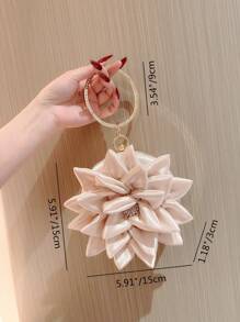 Bolsa creativa mini con diseño de flor con diseño de diamante de imitación - Champán - Ver 9