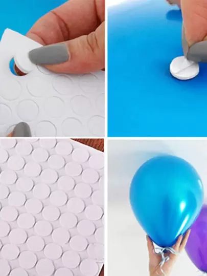 200pcs/1sheet Balloon Attachment Double-Sided Adhesive, Balloon Glue For Party
