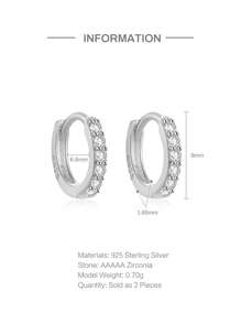 1對18k鍍金925純銀環式耳環,時尚精品珠寶,聖誕禮物