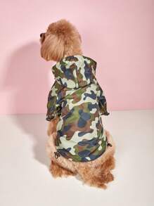 Camouflage Pattern Pet Raincoat