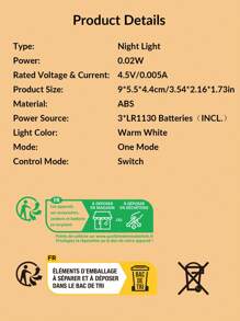 1pc Miniature Kerosene Lamp Inspired Led Decorative Lantern With Handle - Yellow - View 6