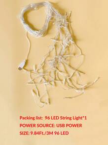 1入96顆led/3米usb供電的冰棒led串燈,用於走廊和客廳的牆面裝飾 - 彩色 - 查看 7