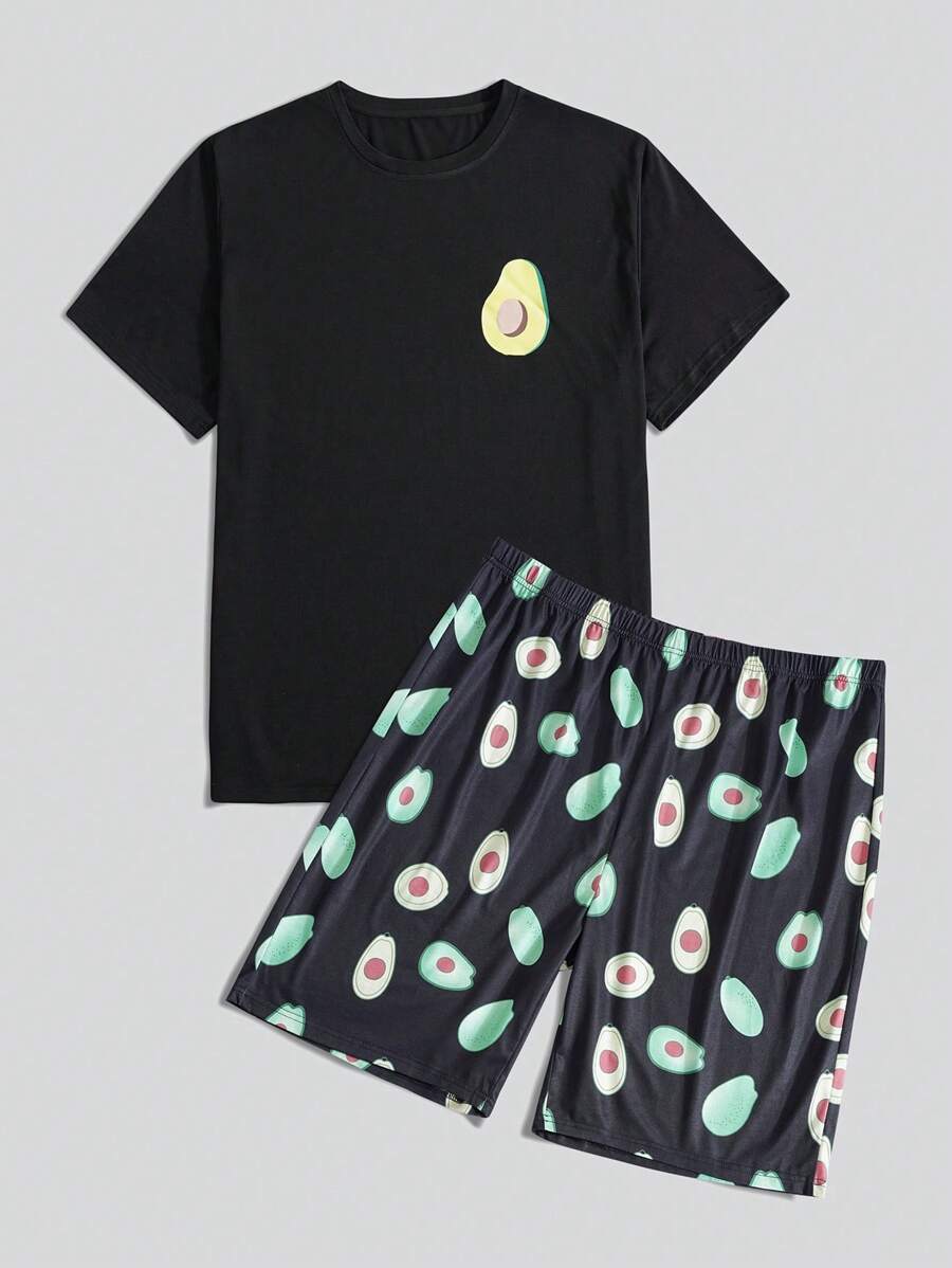 Bộ đồ giản dị  Nam Rau quả - màu đen - Xem 1