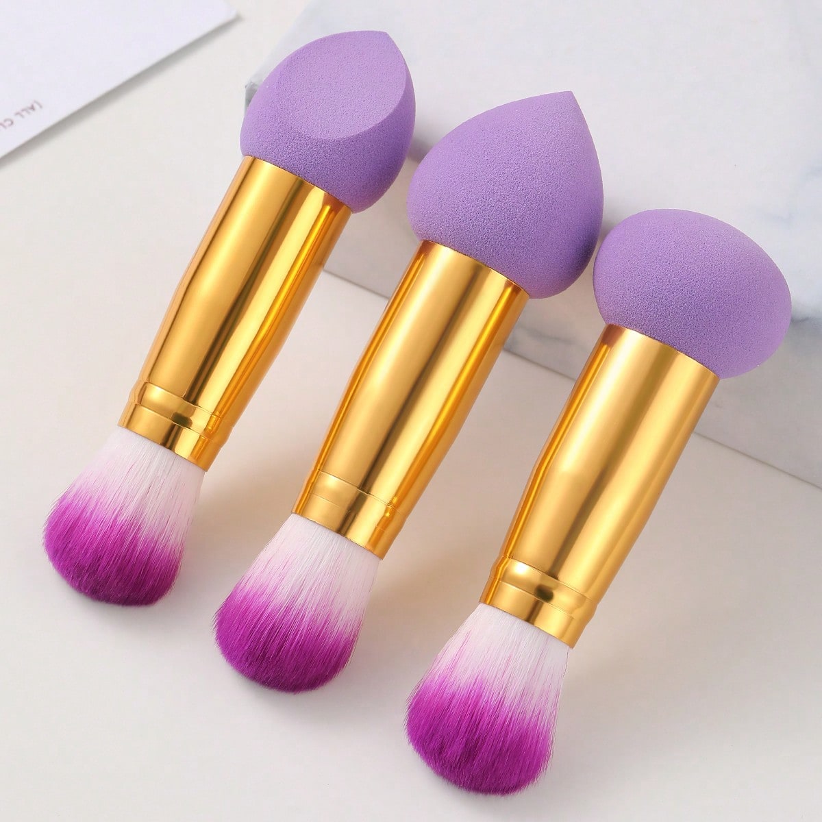 3pcs Double Head Multi-Function Makeup Tool, One Is Makeup Brush Sponge, The Other Is Makeup Brush,Makeup,Cheap,Room Decor,Vanity,Travel,Bedroom,Makeup Accessories,Puff,Makeup Blender,Powder Puff,Makeup Sponge,Cheap,Stocking Stuffers,Makeup,Makeup Tools,Cheap Stuff,Gifts,Gifts For Women,Christmas Gifts,Giveaways,Travel,Cheap Stuff,Travel Essential