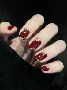 1 Box Goldfolie Nail Art Dekoration DIY Nail Charms Nail Gems Nail Zubehör Nägel