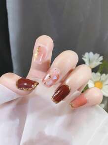 1 Box Goldfolie Nail Art Dekoration DIY Nail Charms Nail Gems Nail Zubehör Nägel