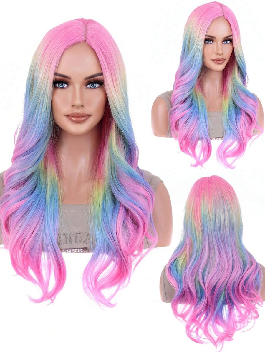 Colorful Long Curly Synthetic Wig