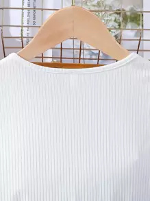 青少女兩色拼接插袋腰帶鈕釦前短裙 - 彩色 - 查看 8