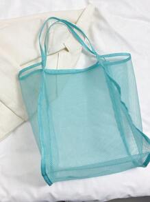 Túi mua sắm polyester tối giản - Màu xanh lam - Xem 1