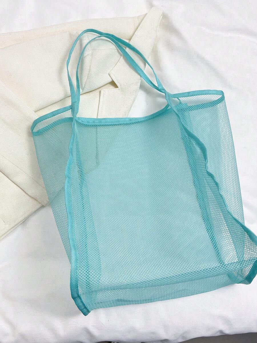 Túi mua sắm polyester tối giản - Màu xanh lam - Xem 1