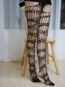 鏤空漁網褲襪