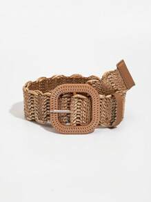 方形扣編織腰帶