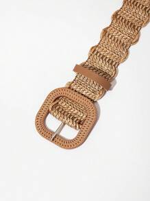 方形扣編織腰帶