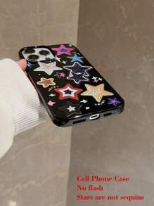 苹果星星手机壳 Y2k 星星印花手机壳适用于 15/15Pro/15Plus/15Promax 卡哇伊防水防震防摔防刮 - 彩色 - 查看 3
