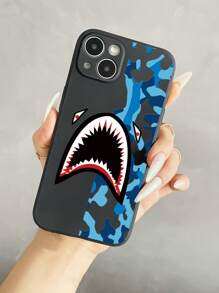 Funda de teléfono con patrón de tiburón de manzana - Multicolor - Ver 3