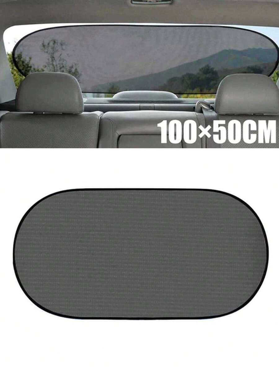 100 X 50cm Car Rear Window Sunshade - Black - View 1