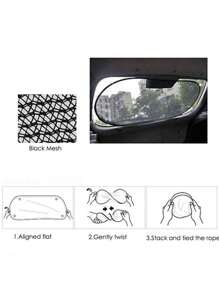 100 X 50cm Car Rear Window Sunshade - Black - View 3