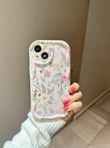 带手机吊饰夏季花朵图案手机壳带挂绳兼容 iPhone 15/15Pro/15Plus/15Promax Kawaii