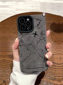 夏季 1 件 Imd 材质透明黑色带相机和白色飞机图案手机壳适用于 iPhone11/12/13/14/15/15pro/15 Plus/15 Promax/7plus/8plus/X/Xs Max/Xr/11pro/12pro/13pro/14pro/12mini/13mini/11promax/12promax/13promax/14promax/14plus/6/6s/6plus/7/8/Se - 彩色 - 查看 1