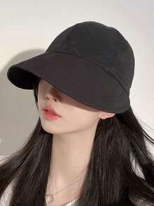 Gorro béisbol unicolor - Negro - Ver 3