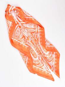 Paisley Print Bandana - Orange - View 5