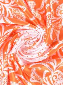 Paisley Print Bandana - Orange - View 6