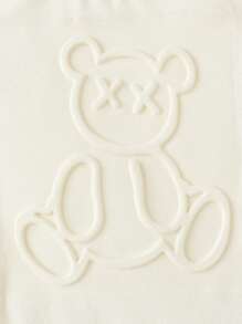 SHEIN 男嬰熊壓花連身短褲