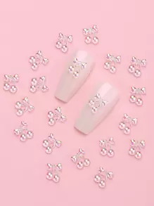 20入組櫻桃設計美甲飾品 - 彩色 - 查看 1