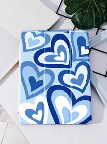 蓝色手机壳情人节心形图案 PU 防摔保护壳适用于 iPad 兼容 iPad 第 9 代/iPad 第 10 代 - 彩色 - 查看 2