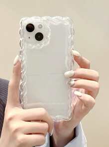 透明波浪狀邊框手機殼 - 無色 - 查看 1