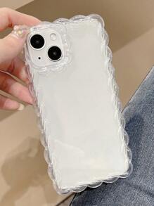 透明波浪狀邊框手機殼 - 無色 - 查看 2