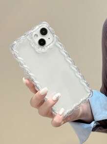透明波浪狀邊框手機殼 - 無色 - 查看 3