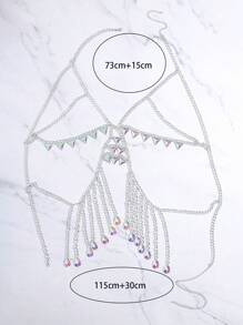 Triangle Decor Body Chain - Silver - View 3