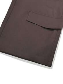 Manfinity EMRG Men Flap Pocket Side Cargo Pants - Coffee Brown - View 4