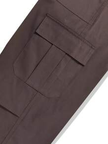 Manfinity EMRG Men Flap Pocket Side Cargo Pants - Coffee Brown - View 6