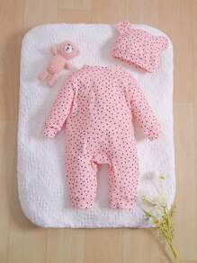 SHEIN đồ ngủ trẻ em Nút Chấm bi - Màu Hồng baby - Xem 2