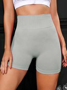 Easithlete Wide Waistband Scrunch Butt Wideband Waist Sports Shorts