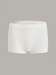 Ocili 彈性光滑 無縫中腰男友短褲 - 白色 - 白色 - 查看 3