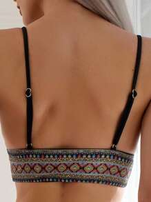 Top bikini triángulo geométrico cinta - Multicolor - Ver 2