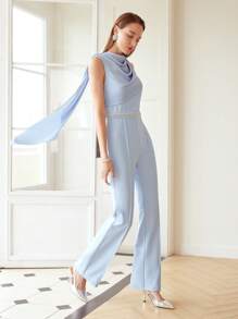 MOTF PREMIUM JUMPSUIT TAY ÁO MŨ LƯỠI - Màu xanh nhạt - Xem 5